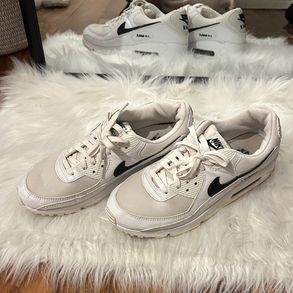 Nike Cream and Black Air Max Sneakers